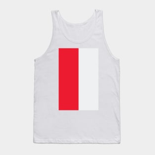 Sheffield Red and White Halves Tank Top